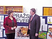 Radní hl. m. Prahy Miloš Gregar spolu s vedoucí projektu Veronikou Voldřichovou