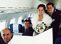 S manželem si řekli své ano v oblacích