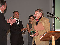 Přebírání ceny Grand Prix Architektů